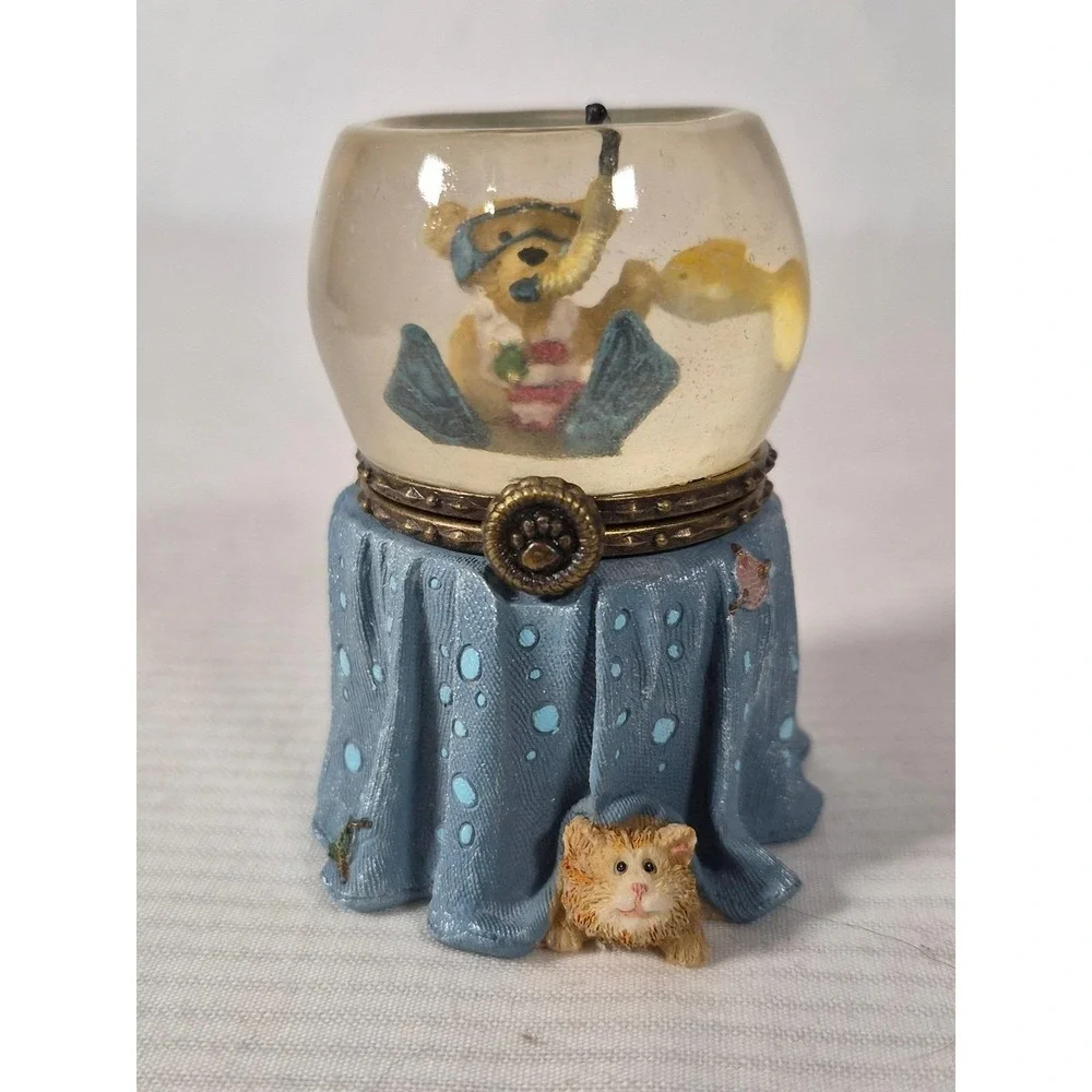 Boyds Bears Goldie's Fish Bowl Sushi McNibble Treasure Box Ltd Edition-see text